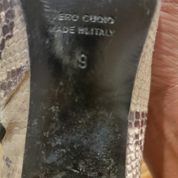 Charles David Snakeskin Short Stiletto Boots Made In Italy Sz 9 - Picture 13 of 16